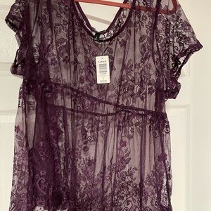 Torrid Sheer Shirt Size 3